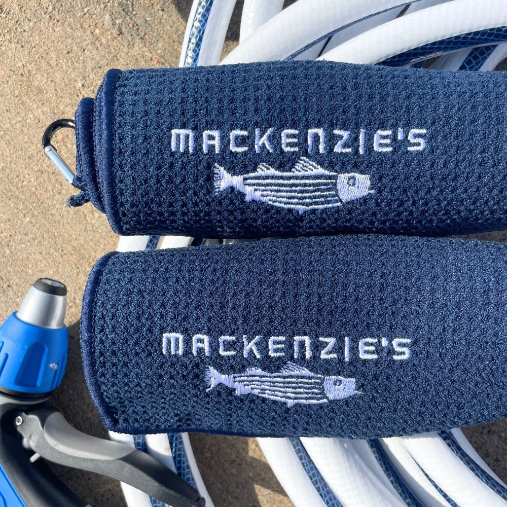 blank fishing towel with hook MacKenzie's Two Towel Fishing Bundle – MacKenzie's Fisherman