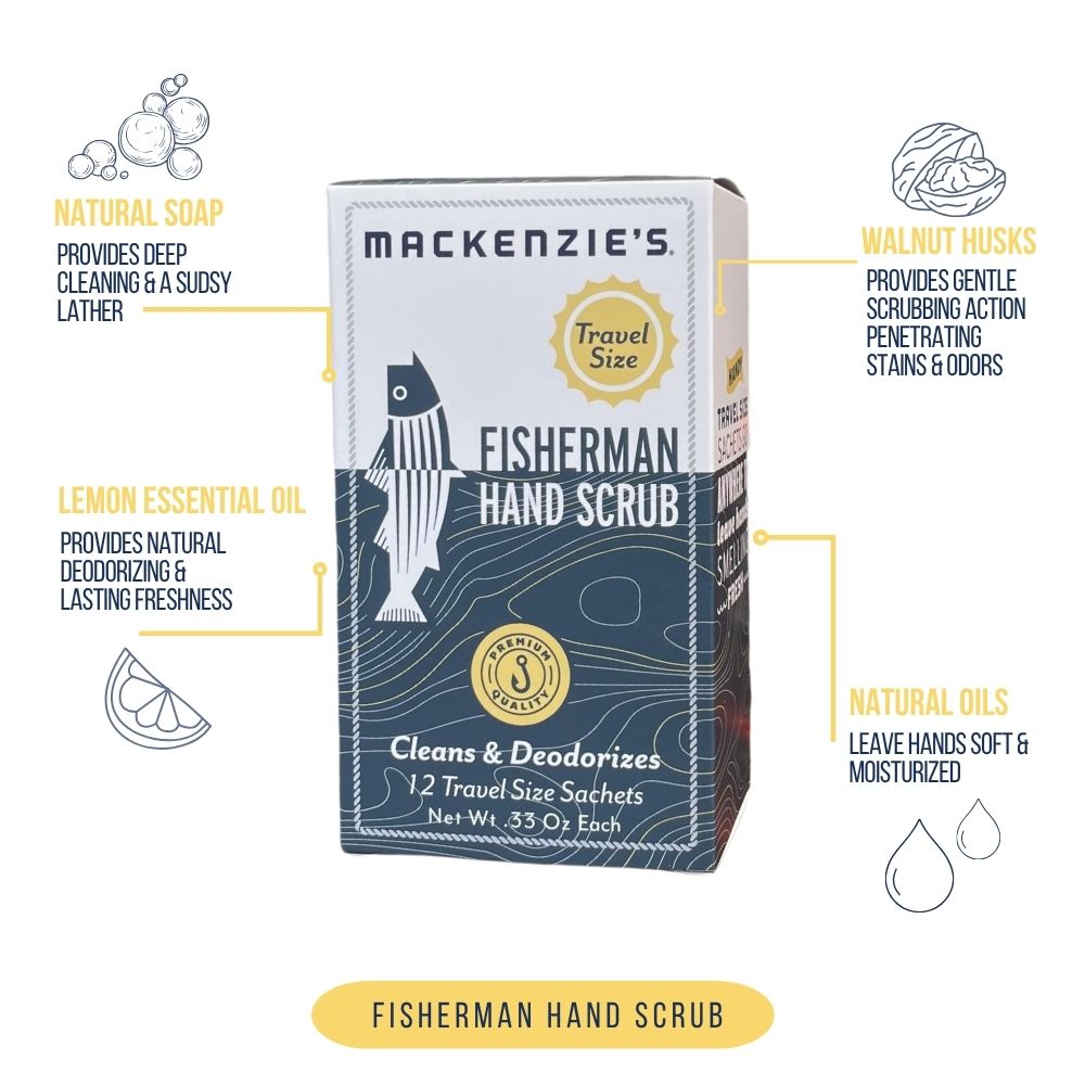 Fisherman Hand Scrub Travel Sized .33 oz Packets - Pack of 12